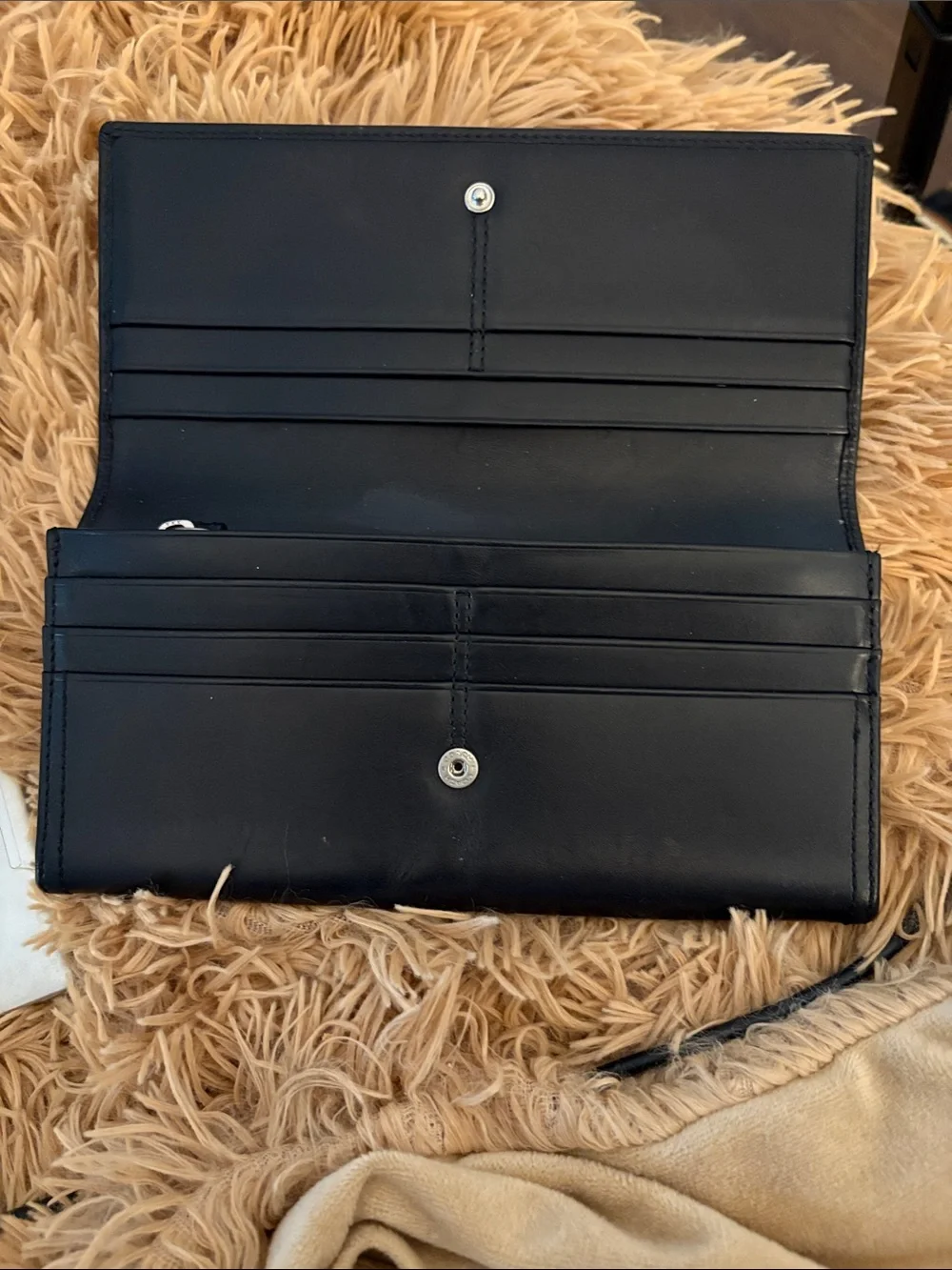 Coach Black Leather Continental Wallet